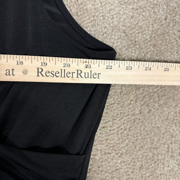 Torrid Wrap Jumpsuit Womens Plus 2 Black/Gold V Neck Sleeveless Stretch Jersey - Picture 7 of 11